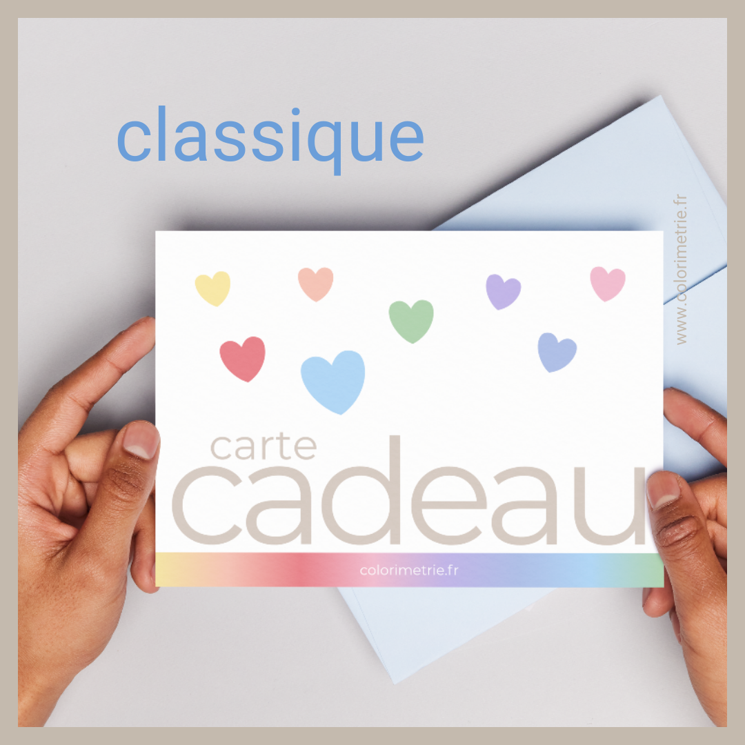 Carte cadeau - test colorimétrie