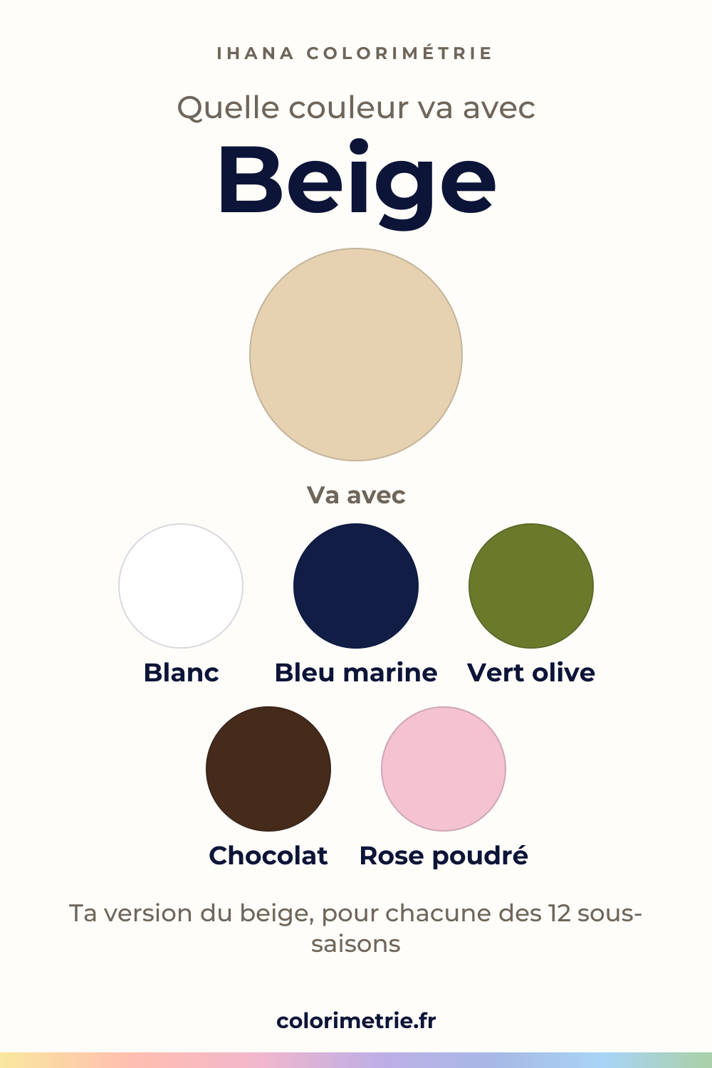 Quelle couleur va avec le beige : la couleur et cinq partenaires