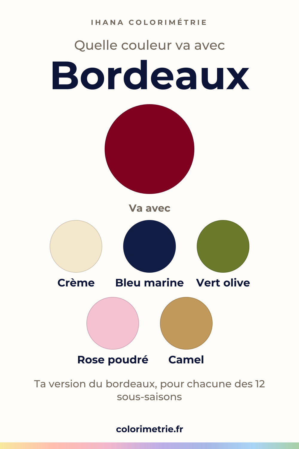 Quelle couleur va avec le bordeaux : la couleur et cinq partenaires