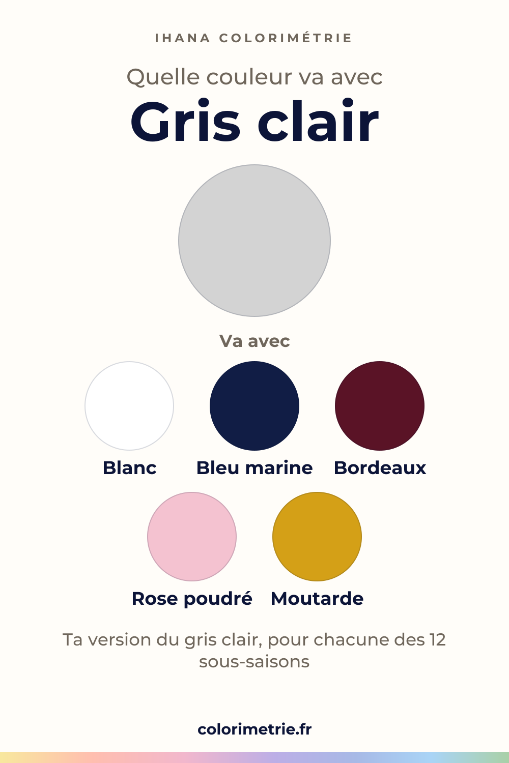 Quelle couleur va avec le gris clair : la couleur et cinq partenaires