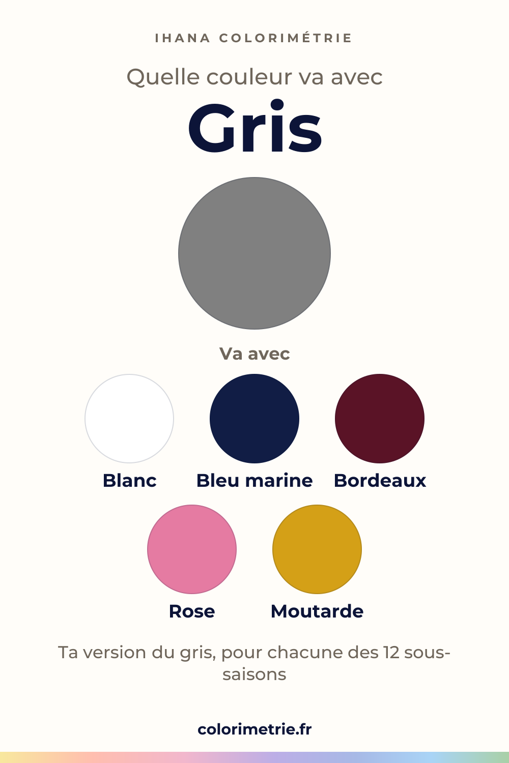 Quelle couleur va avec le gris : la couleur et cinq partenaires