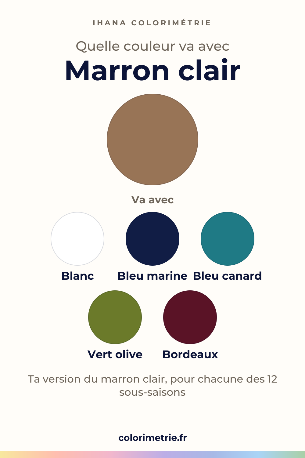 Quelle couleur va avec le marron clair : la couleur et cinq partenaires