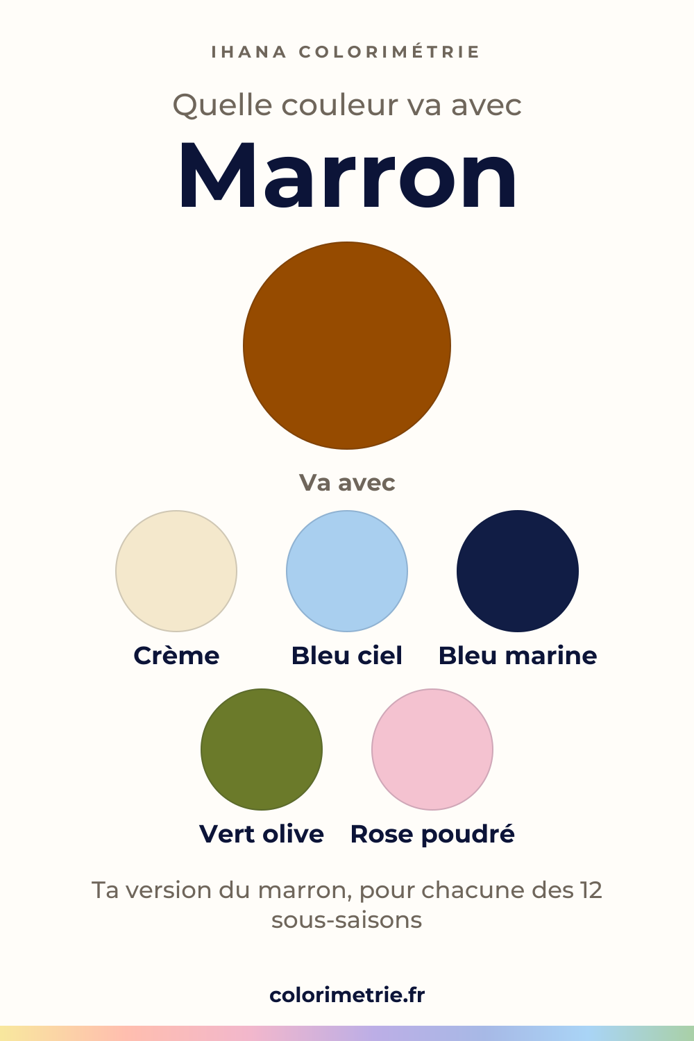 Quelle couleur va avec le marron : la couleur et cinq partenaires