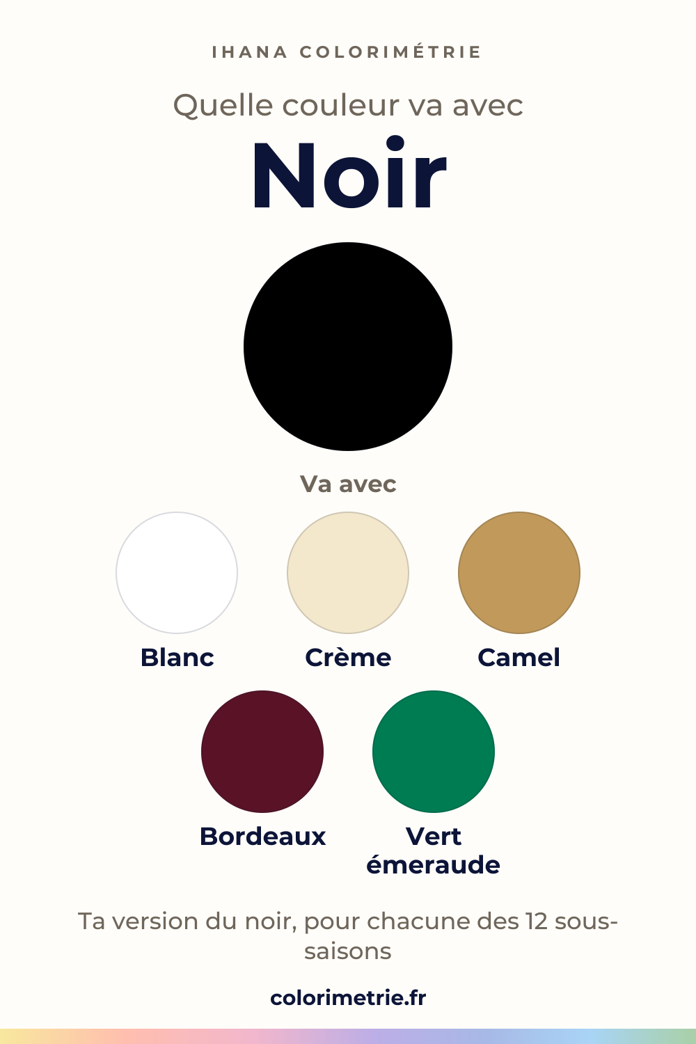 Quelle couleur va avec le noir : la couleur et cinq partenaires