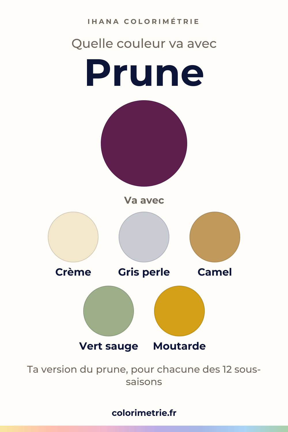 Quelle couleur va avec le prune : la couleur et cinq partenaires