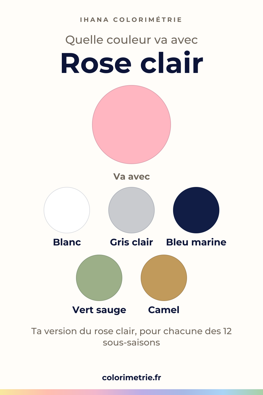 Quelle couleur va avec le rose clair : la couleur et cinq partenaires