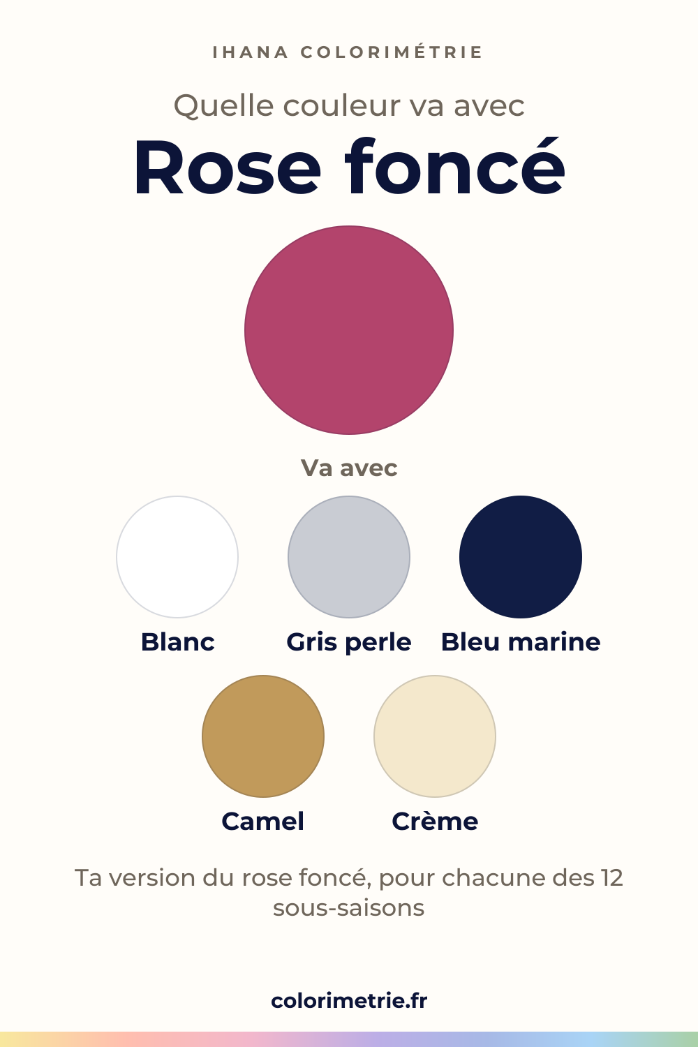 Quelle couleur va avec le rose foncé : la couleur et cinq partenaires