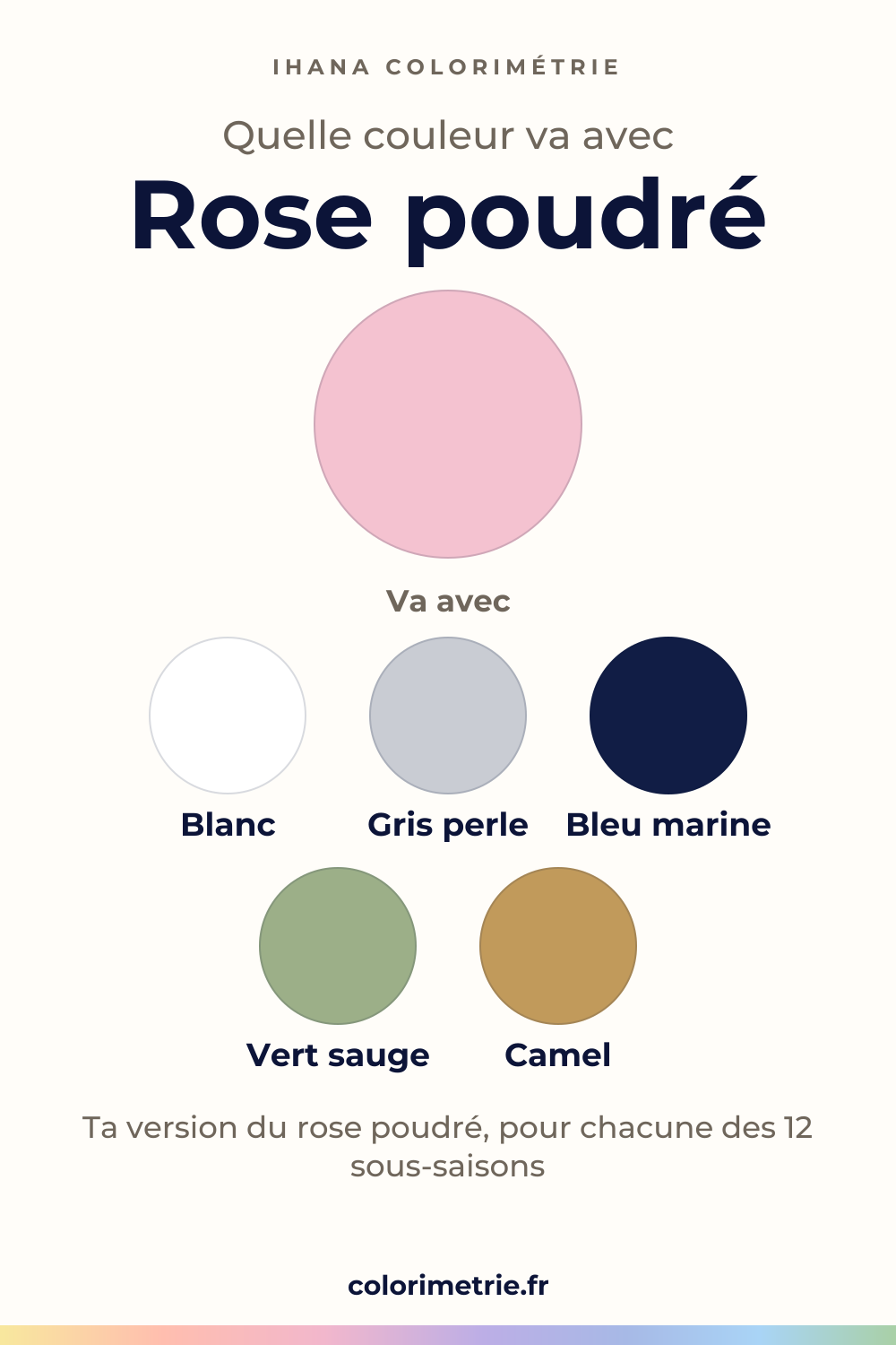 Quelle couleur va avec le rose poudré : la couleur et cinq partenaires