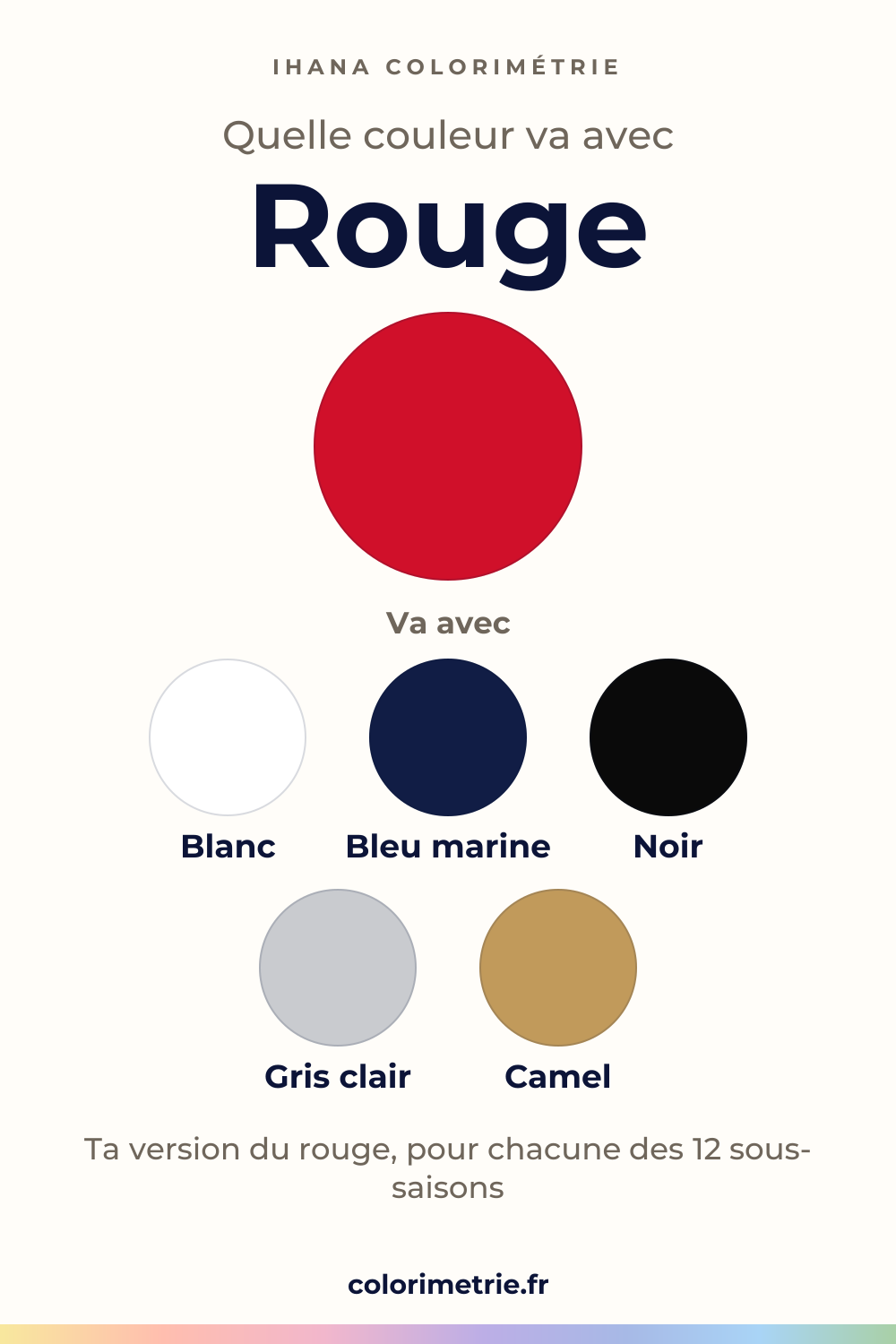 Quelle couleur va avec le rouge : la couleur et cinq partenaires