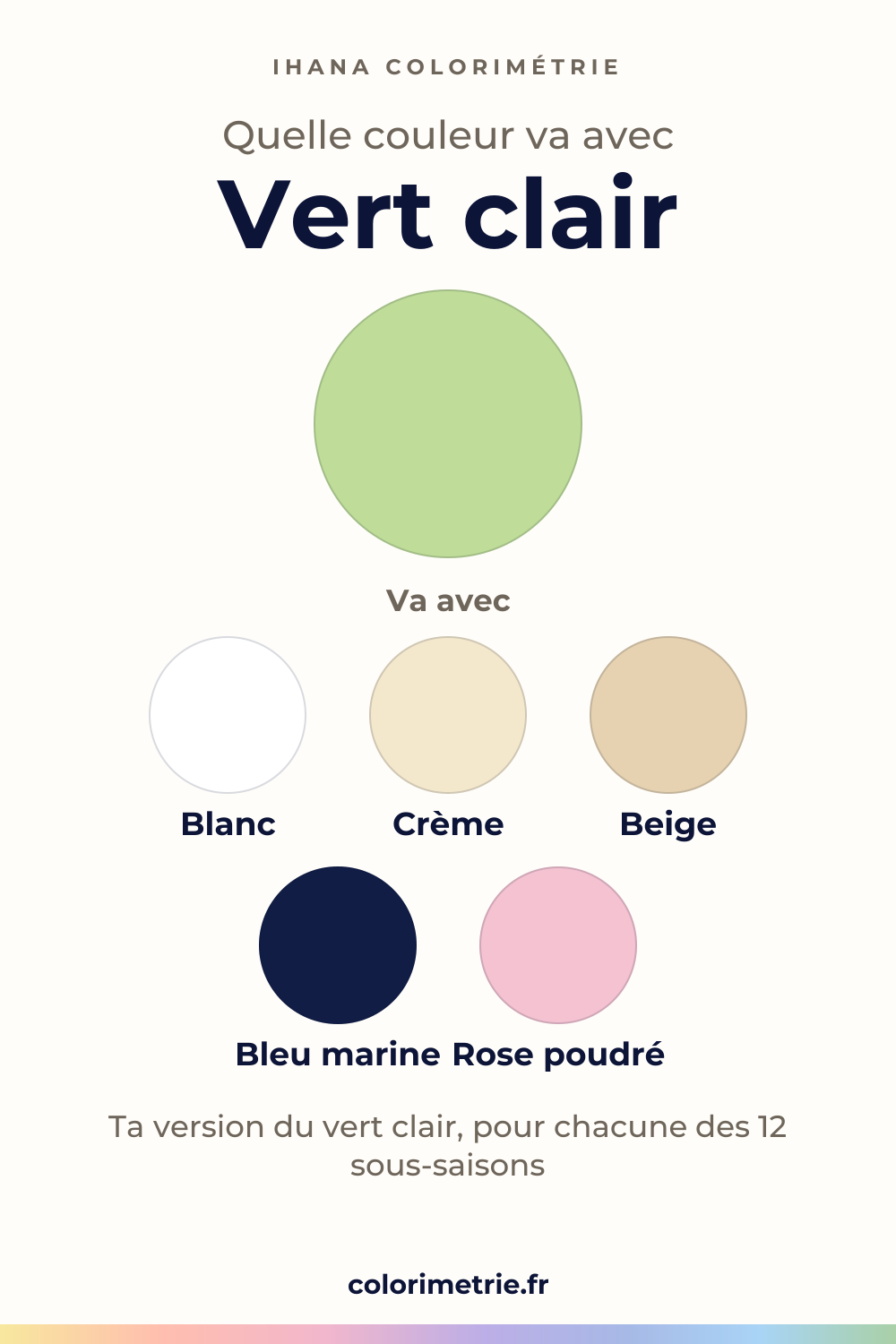 Quelle couleur va avec le vert clair : la couleur et cinq partenaires