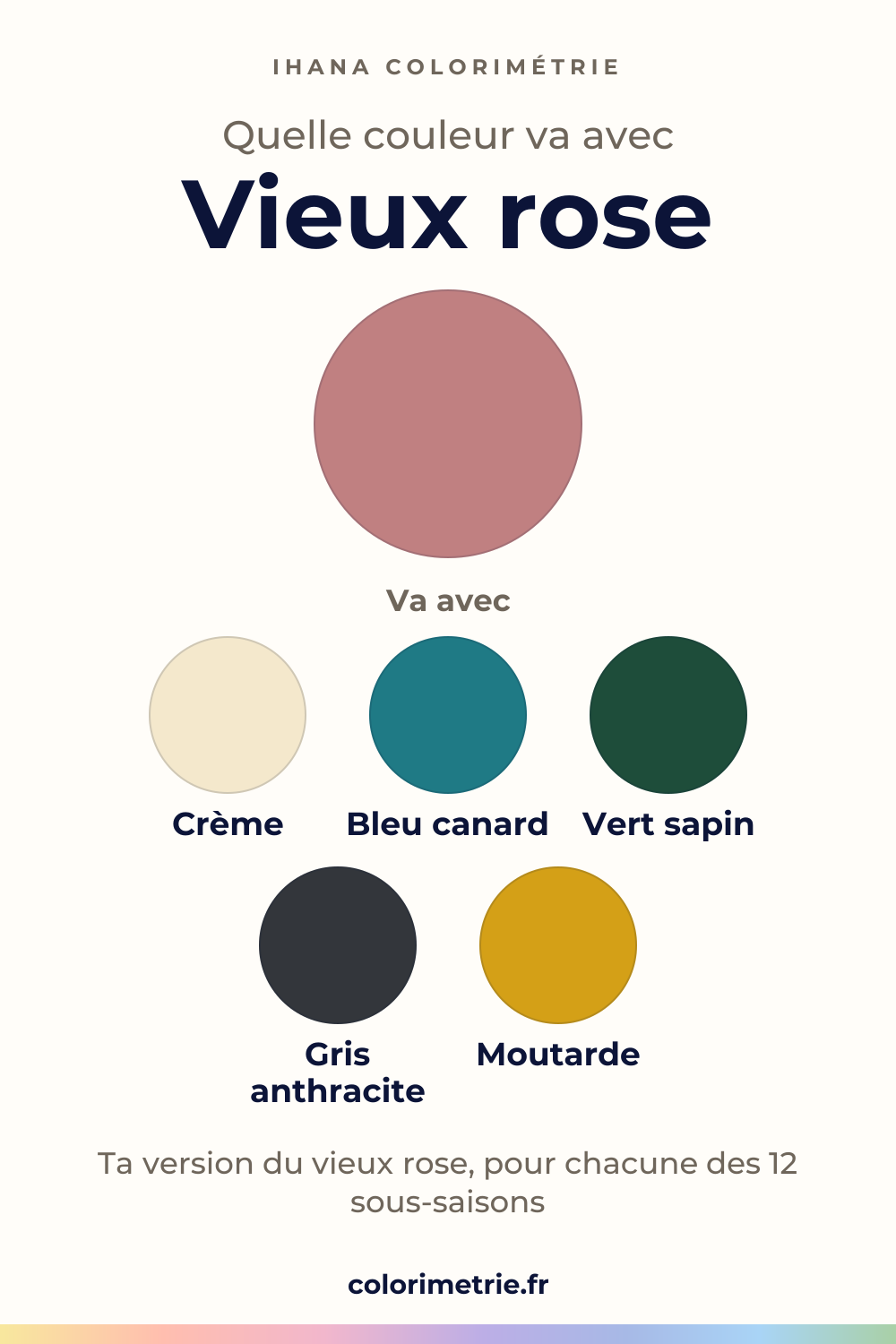 Quelle couleur va avec le vieux rose : la couleur et cinq partenaires