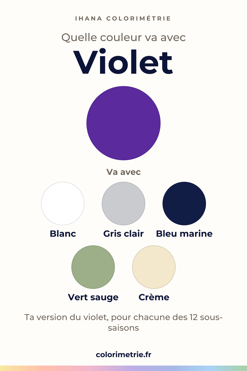 Quelle couleur va avec le violet : la couleur et cinq partenaires