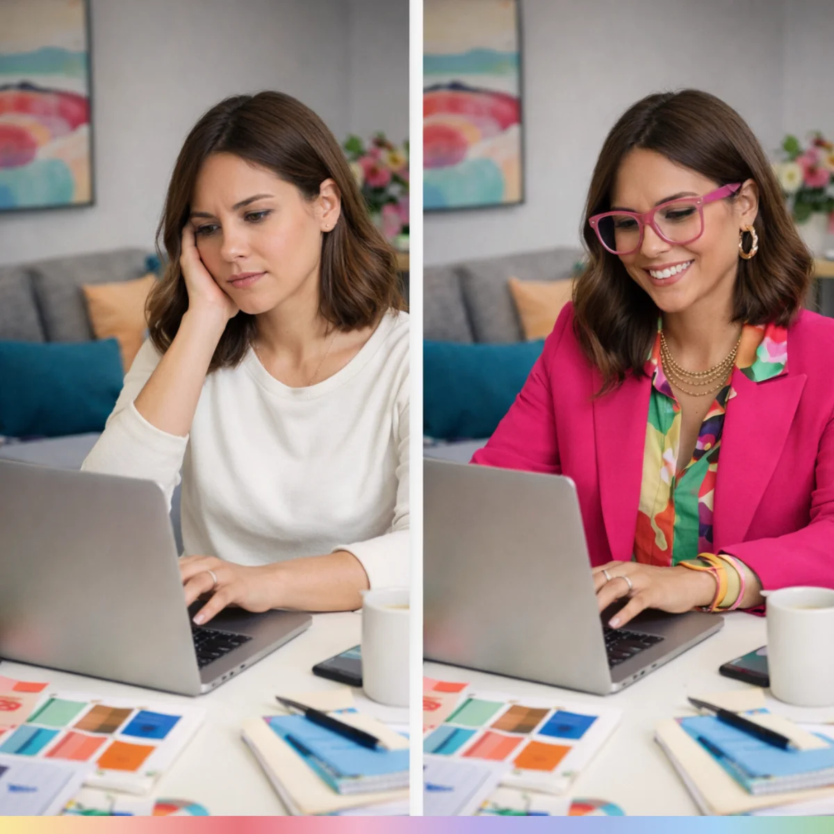 télétravail couleurs vêtements colorimétrie productivité